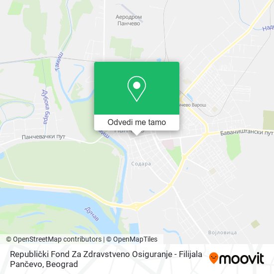 Republički Fond Za Zdravstveno Osiguranje - Filijala Pančevo mapa