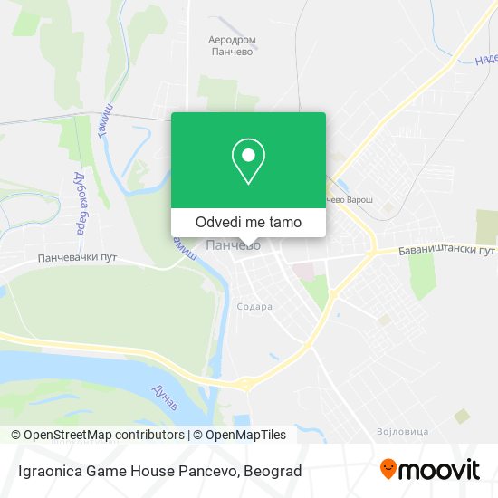 Igraonica Game House Pancevo mapa