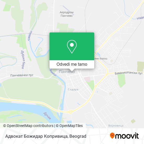 Адвокат Божидар Копривица mapa