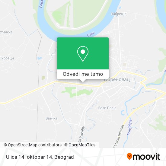 Ulica 14. oktobar 14 mapa