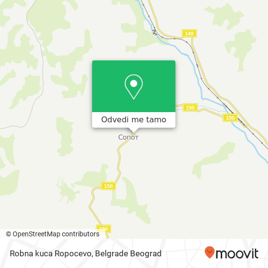 Robna kuca Ropocevo mapa