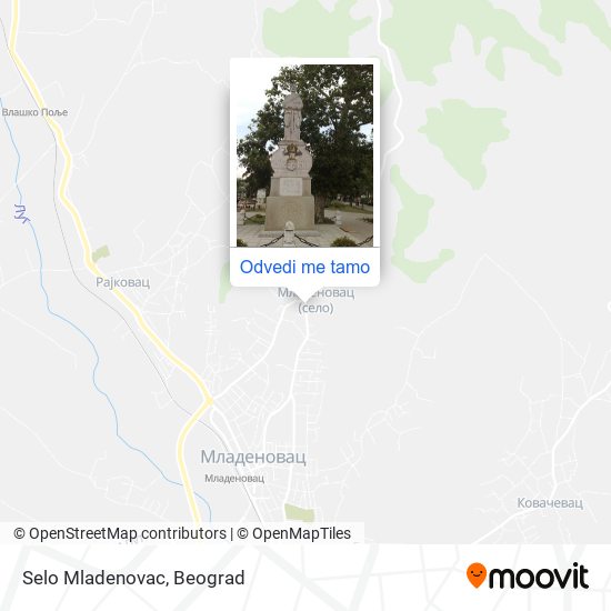 Selo Mladenovac mapa