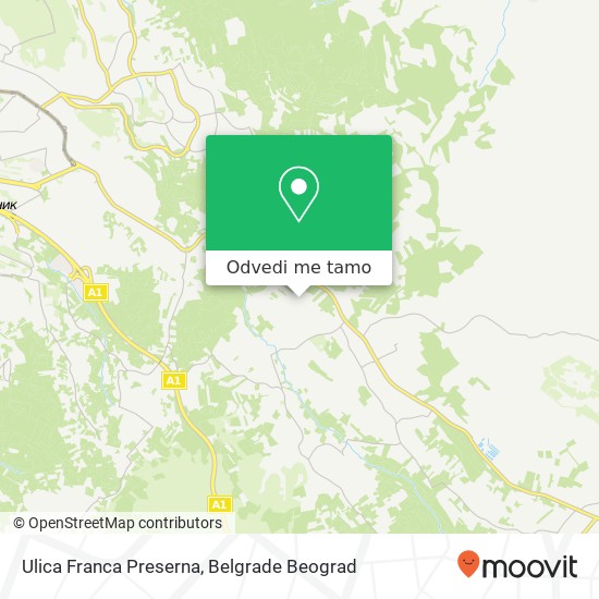 Ulica Franca Preserna mapa