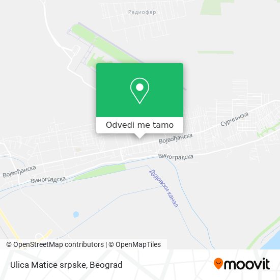 Ulica Matice srpske mapa