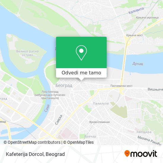 Kafeterija Dorcol mapa