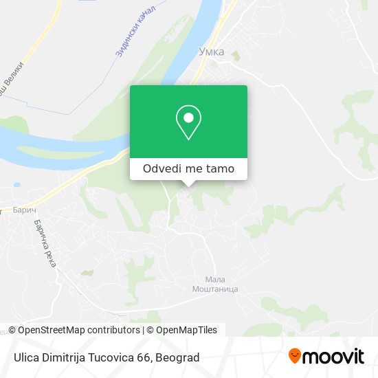 Ulica Dimitrija Tucovica 66 mapa