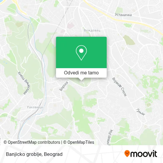 Banjicko groblje mapa