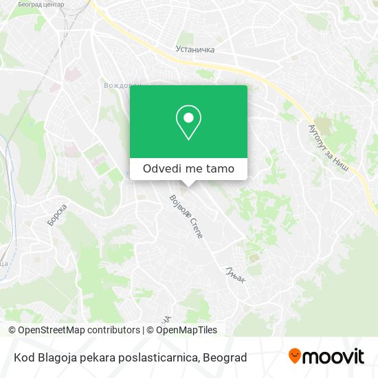 Kod Blagoja pekara poslasticarnica mapa