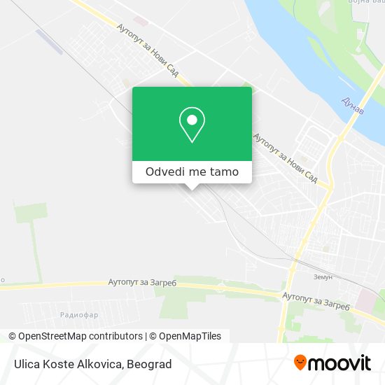Ulica Koste Alkovica mapa