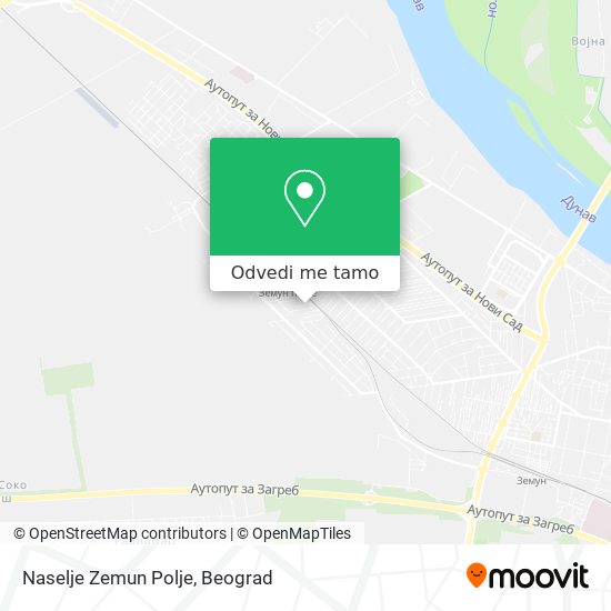 Naselje Zemun Polje mapa