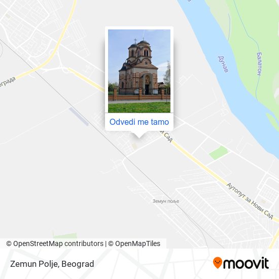 Zemun Polje mapa