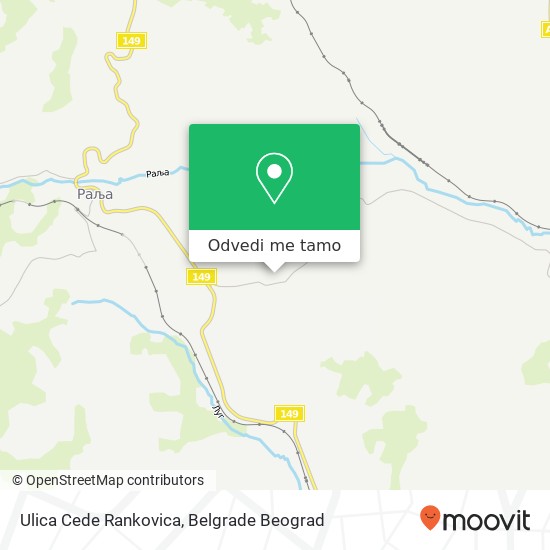 Ulica Cede Rankovica mapa