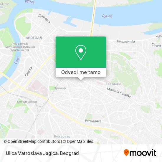 Ulica Vatroslava Jagica mapa