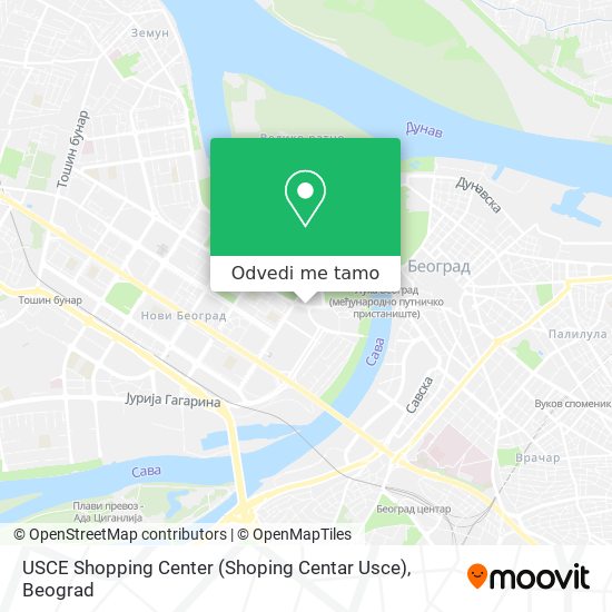 USCE Shopping Center (Shoping Centar Usce) mapa