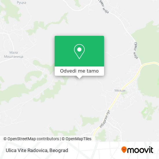 Ulica Vite Radovica mapa