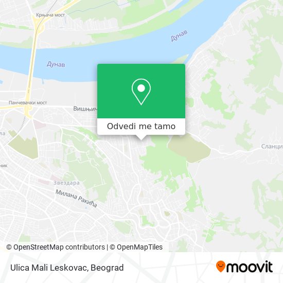 Ulica Mali Leskovac mapa