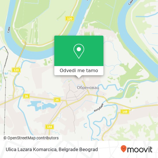 Ulica Lazara Komarcica mapa