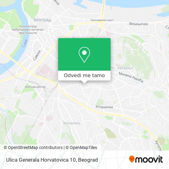 Ulica Generala Horvatovica 10 mapa