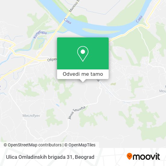 Ulica Omladinskih brigada 31 mapa