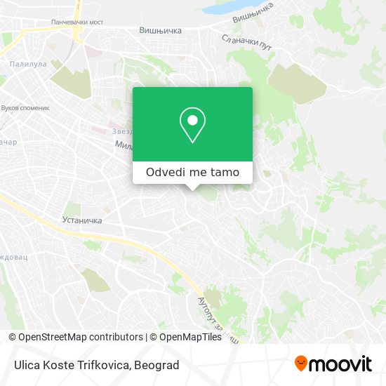 Ulica Koste Trifkovica mapa