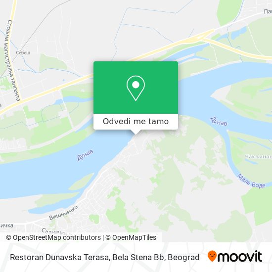 Restoran Dunavska Terasa, Bela Stena Bb mapa