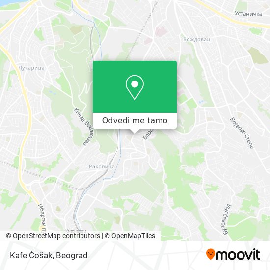 Kafe Ćošak mapa
