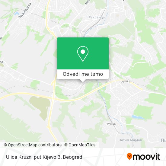 Ulica Kruzni put Kijevo 3 mapa