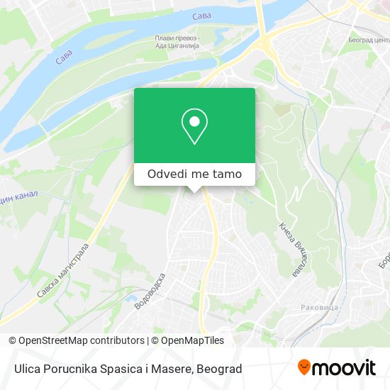 Ulica Porucnika Spasica i Masere mapa