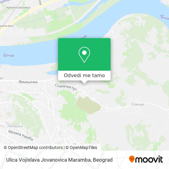 Ulica Vojislava Jovanovica Maramba mapa