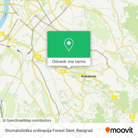 Stomatološka ordinacija Forest Dent mapa