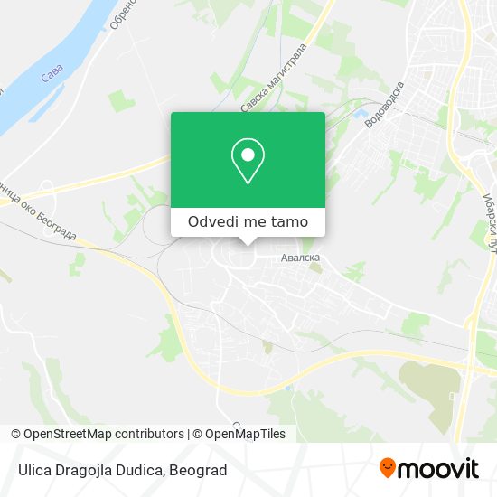 Ulica Dragojla Dudica mapa