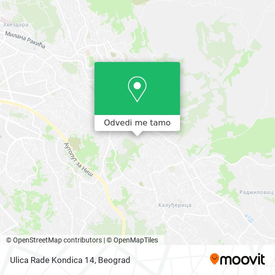 Ulica Rade Kondica 14 mapa