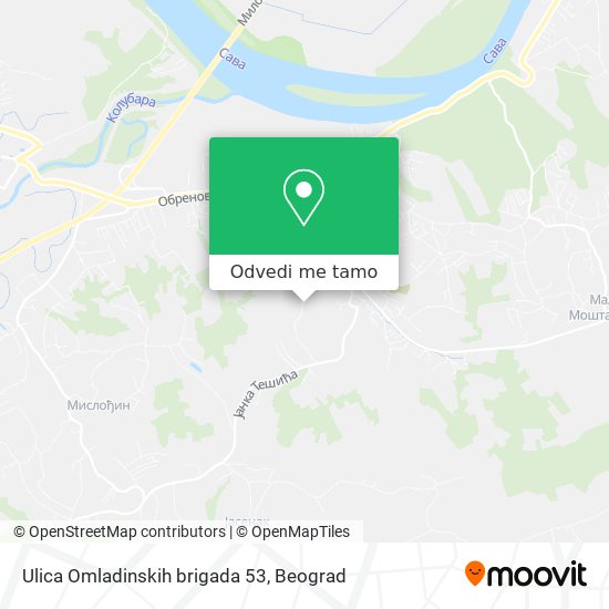 Ulica Omladinskih brigada 53 mapa