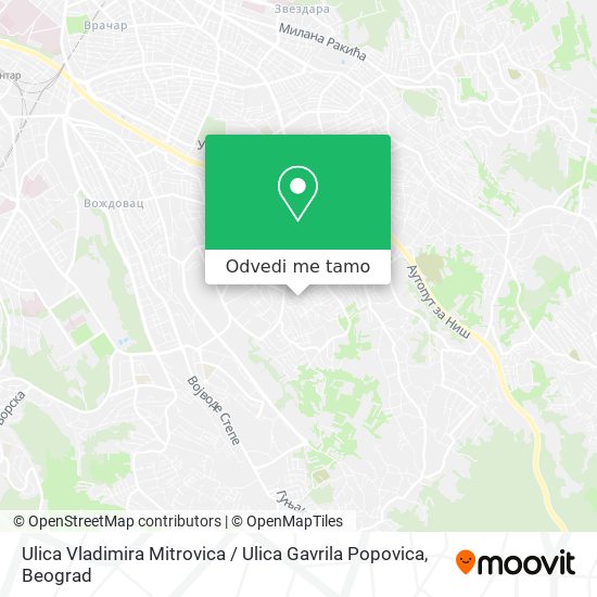 Ulica Vladimira Mitrovica / Ulica Gavrila Popovica mapa
