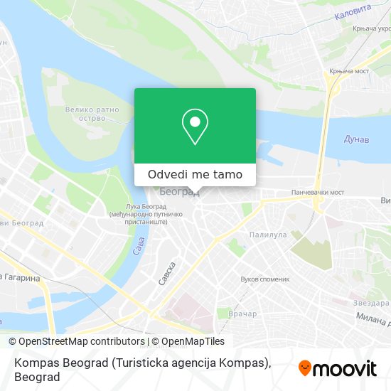 Kompas Beograd (Turisticka agencija Kompas) mapa