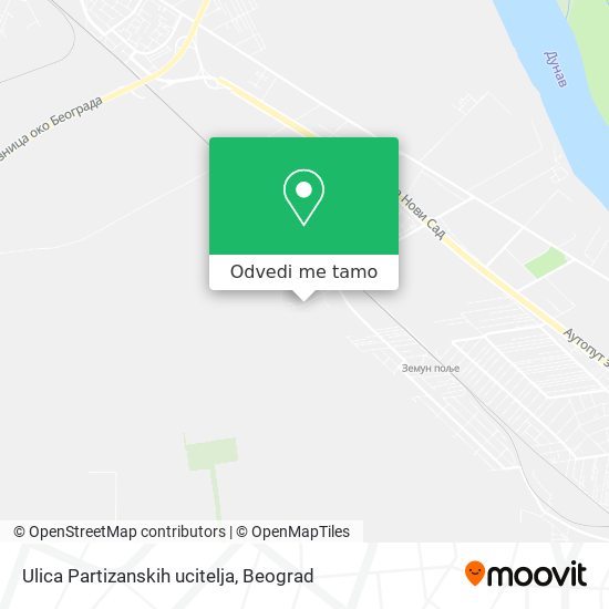 Ulica Partizanskih ucitelja mapa