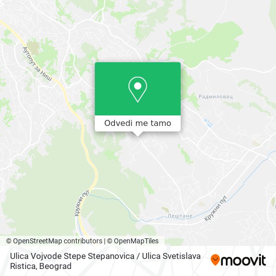 Ulica Vojvode Stepe Stepanovica / Ulica Svetislava Ristica mapa