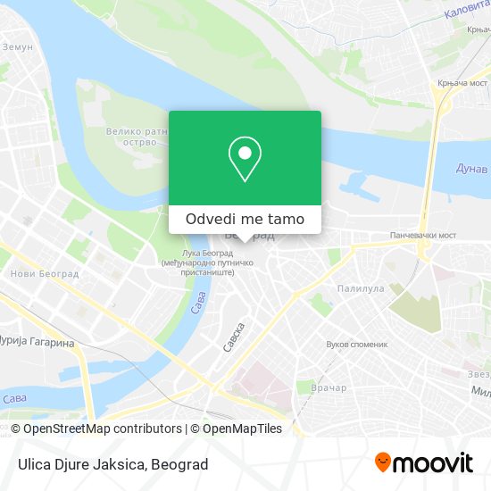 Ulica Djure Jaksica mapa