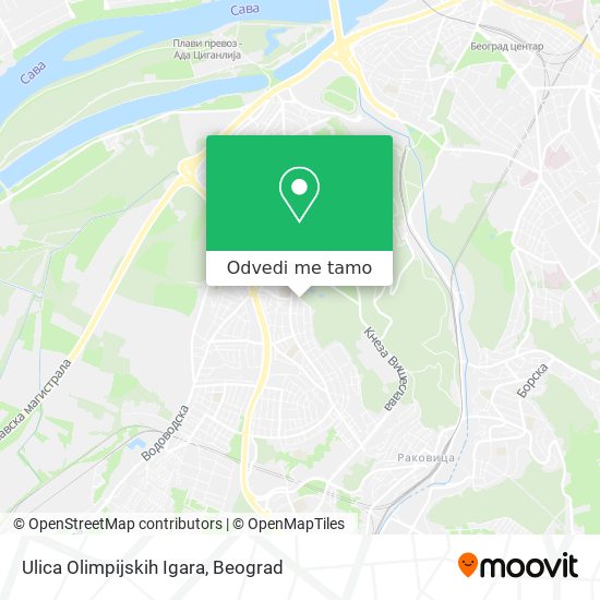 Ulica Olimpijskih Igara mapa