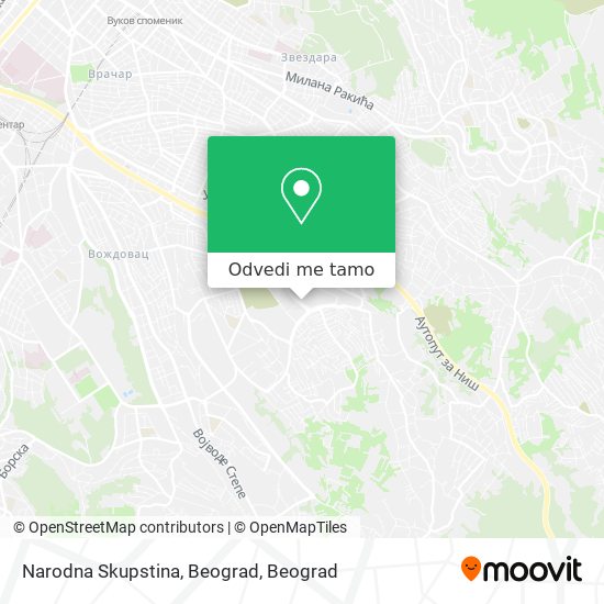 Narodna Skupstina, Beograd mapa