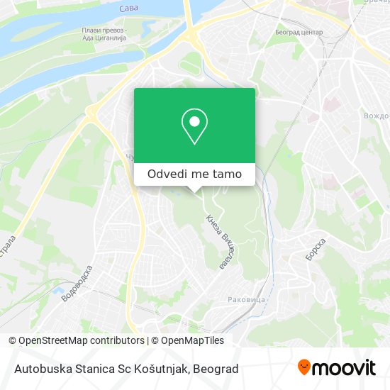Autobuska Stanica Sc Košutnjak mapa