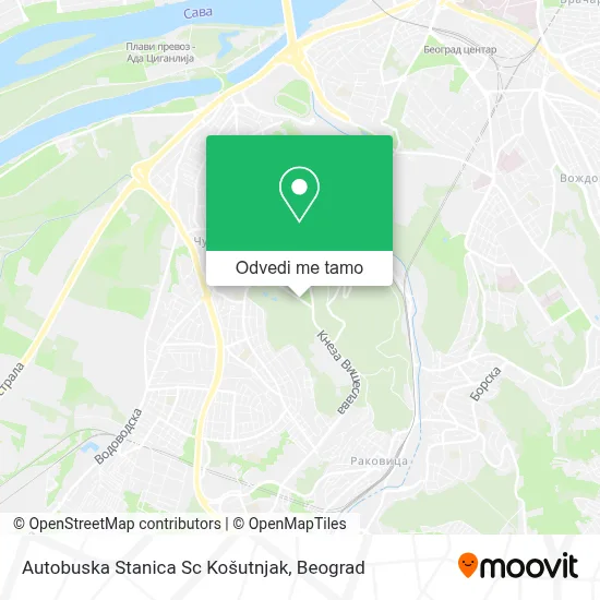Autobuska Stanica Sc Košutnjak mapa