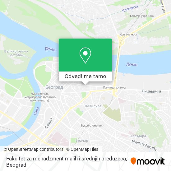 Fakultet za menadzment malih i srednjih preduzeca mapa