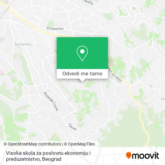 Visoka skola za poslovnu ekonomiju i preduzetnistvo mapa