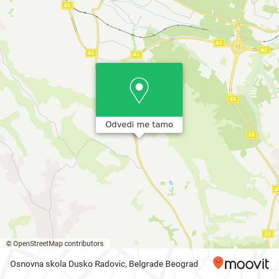 Osnovna skola Dusko Radovic mapa