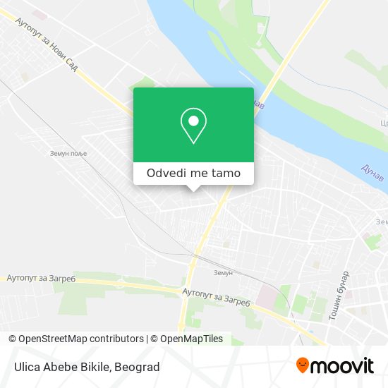 Ulica Abebe Bikile mapa