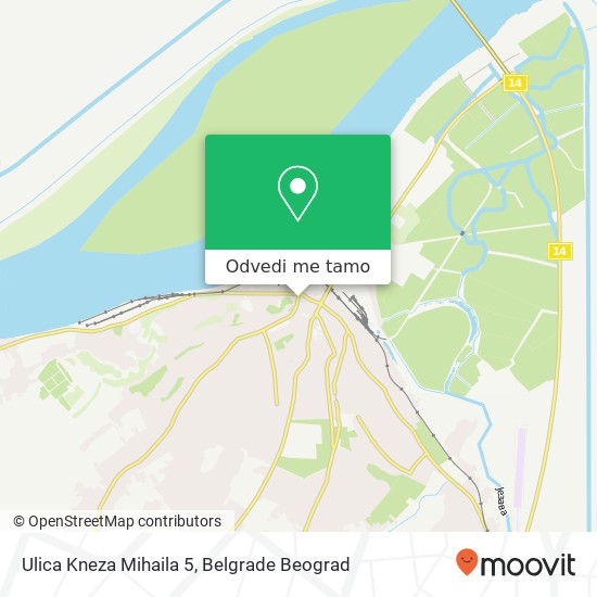 Ulica Kneza Mihaila 5 mapa