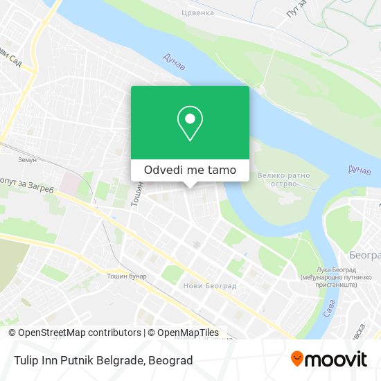 Tulip Inn Putnik Belgrade mapa