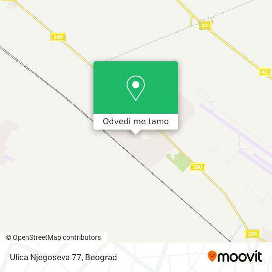 Ulica Njegoseva 77 mapa