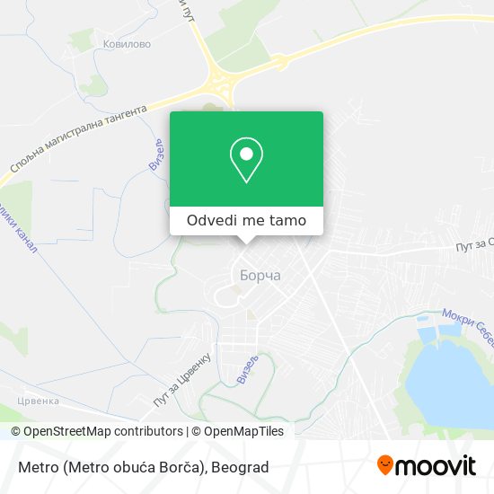 Metro (Metro obuća Borča) mapa